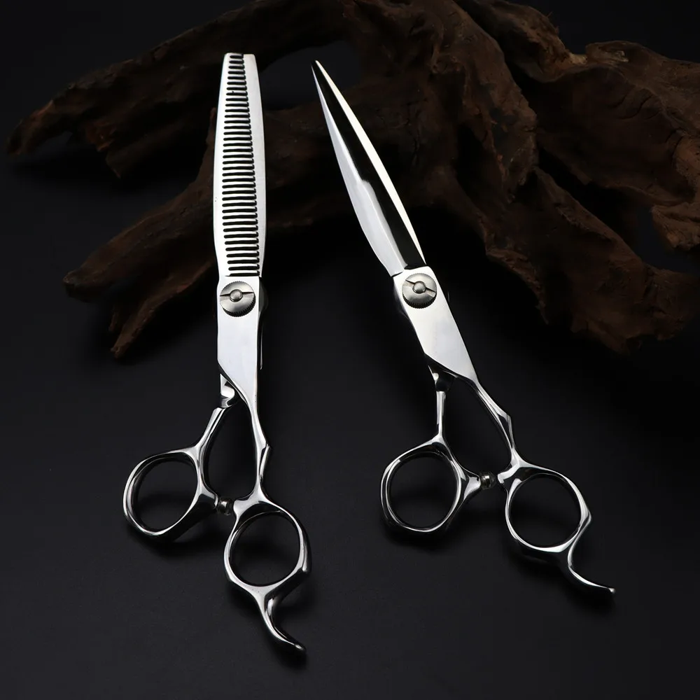 Professional Japan 440c 7 '' Upscale pet dog grooming hair scissors cutting barber haircut thinning shears Hairdressing scissors