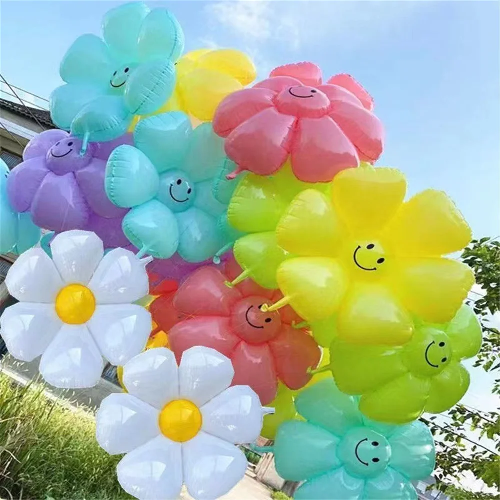 

Macaron Multicolor Daisy Flower Helium Balloon SunFlower Balloons Toy INS Hot Photo Props Wedding Birthday Party Decorations