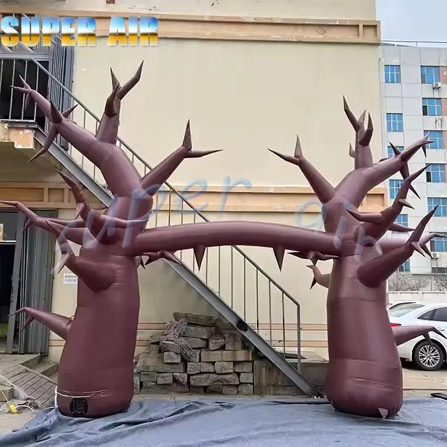 Arche d'arbre gonflable de jouet d'air personnalisé de conception agréable avec le ventilateur d'air pour la décoration extérieure