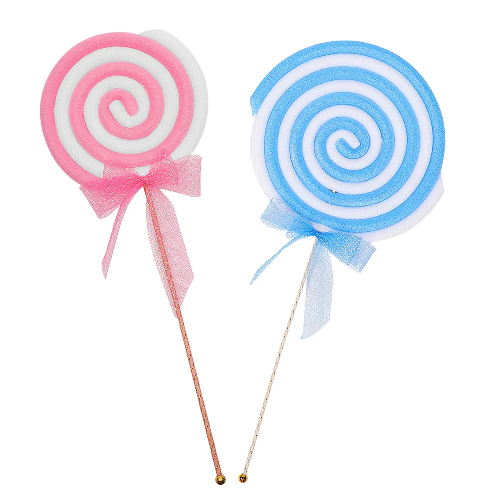 2pcs Giant Lollipop Prop Large Lollipop Models Simulation Giant Lollipop Models Party Candy Decors