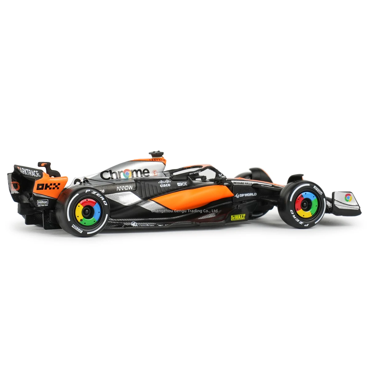 Bburago 1:43 2023 m/s MCL60 F1 mobil Formula Die Cast kendaraan koleksi Model mainan balap