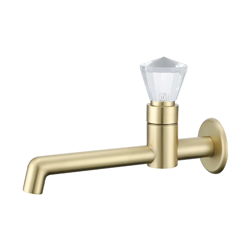 

Wall Mounted Single Cold Kitchen Faucet Sink tap Kitchen Sink Tap 360 Degree Swivel Stainless Steel Out Door tap