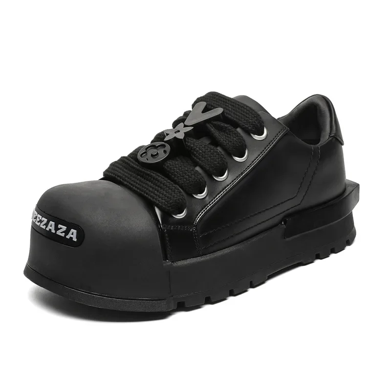 2025 Big Head Niche Board Men and Women Boots Couples Original Design Bread Thick Sole Heightening High Street Tide Shoes