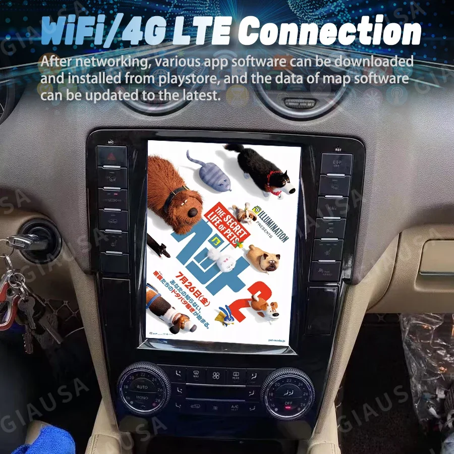 Android 13 Car Radio For Benz ML W164 W300 ML350 ML450 ML500 GL X164 G320 GL350 GL450 GL500 2005 - 2011 Player GPS Navigation