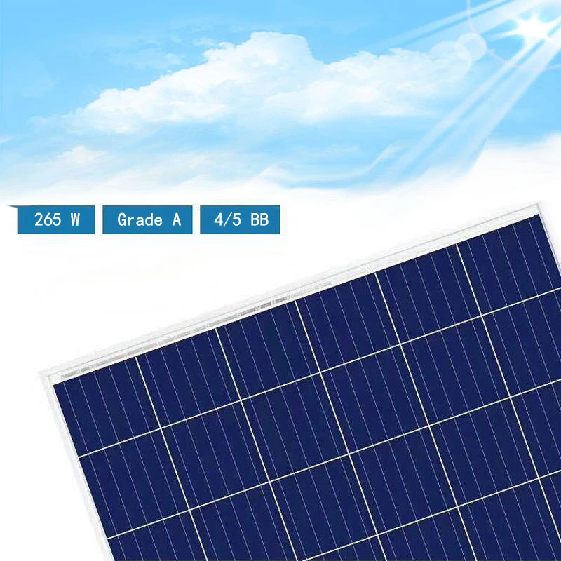 Usado Painel Solar De Silício Policristalino, Painel Fotovoltaico Fora Da Rede, Alta Eficiência, 4BB Casa, Sistema De Energia Solar 24V, 260W, 265W, 60 Células