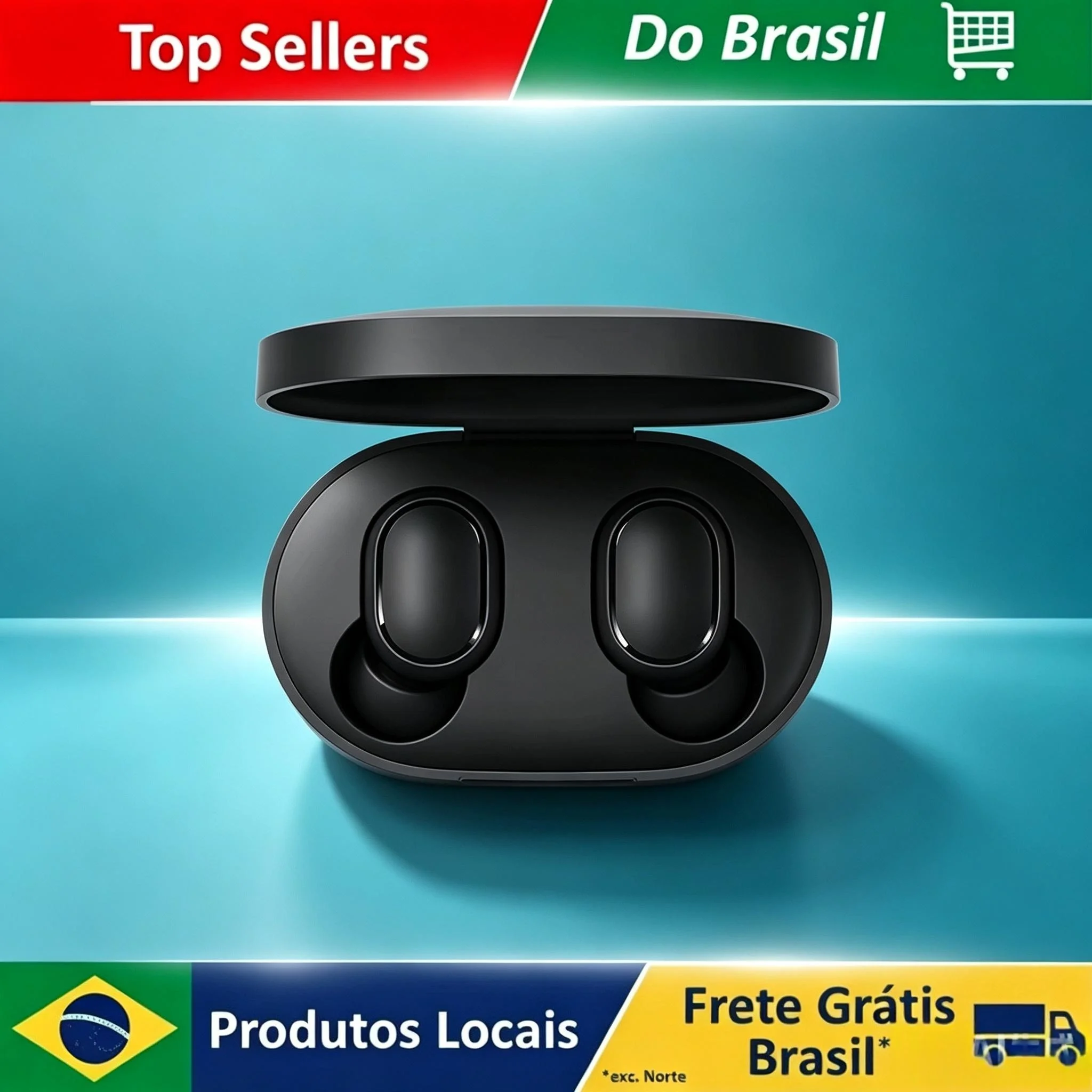 Fone TWS Bluetooth 5.0 Sem Fio | Baixa Latência, Som Estéreo e Microfone para Corrida e Esportes
