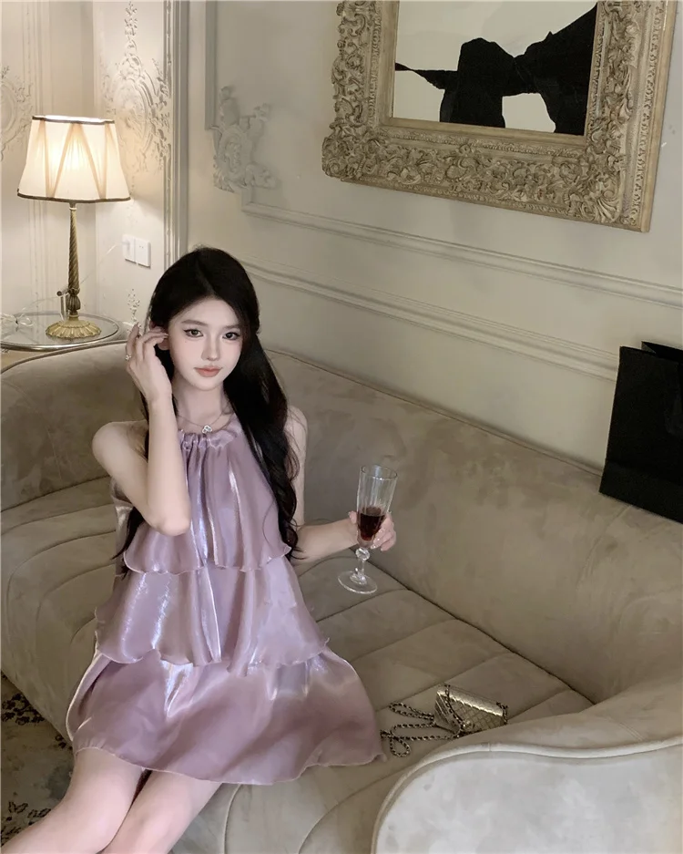 Jurken Dames Flowy Chiffon Geplooide Maxi Rok Zomer Elegant Boho Strand Vakantie Hoge Taille Lichtgewicht Casual Modern Zacht