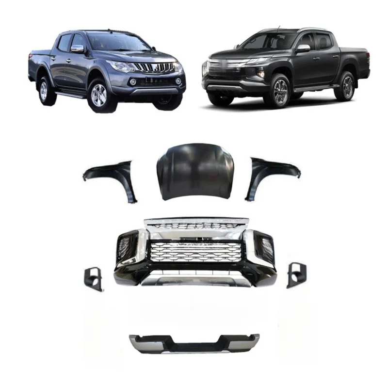 High Quality 4X4 Pickup Front Bumper Full Body Kit 2015+ Upgrade To 2020 Style Exterior Mod Accessories
