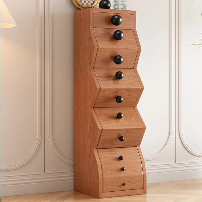 

Mid-Ancient Side Cabinet Living Room Locker American Chest of Drawers Bedroom Storage Cabinet Design Special-Shaped Cabinet