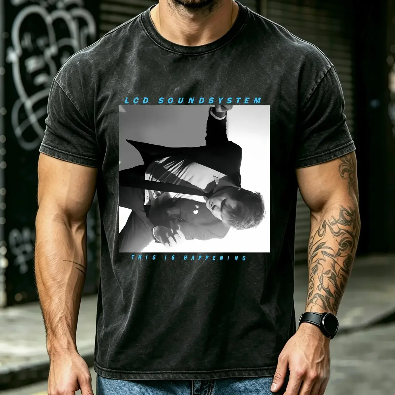 washed T Shirt LCD SOUNDSYSTEM This Is Happening Album Band For Fan S to 5XL long or short sleeves vintage Washed streetwear