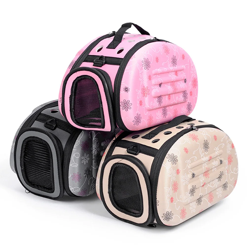 

Pet Carrier Dog Carrier Pet Handbag Bag Portable Travel Bag Pet Dog Front Bag Head Out EVA Backpack (Small Pink)