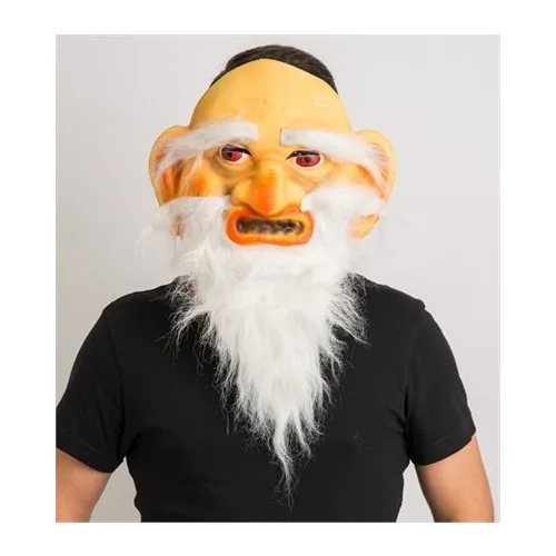 Aydınlı Party Long Ak Bearded Ghoul Halloween Mask Small Size