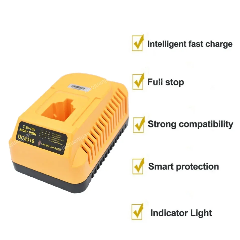 Battery Charger DC9310 for DEWALT 7.2V-18V NiCad & NiMh Battery DW9057 DC9071 DC9091 DC9096