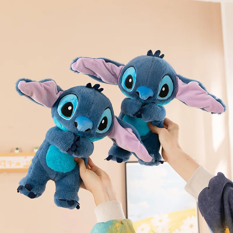 Disney kawaii ponto brinquedo de pelúcia bonito azul fofo boneca de pelúcia com orelhas em movimento macio fofinho plushie para crianças aniversário presente de natal