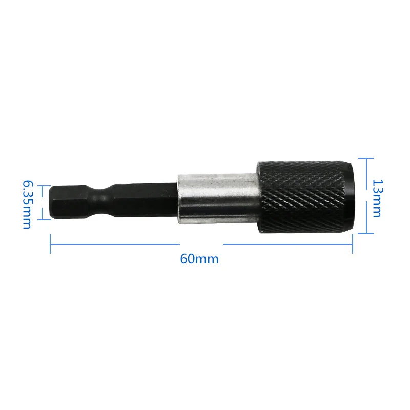 6.35mm 1/4 Hex Shank Quick Release Electric Drill Magnetic Screwdriver Bit Holder 60mm Quick Change Shank Tool