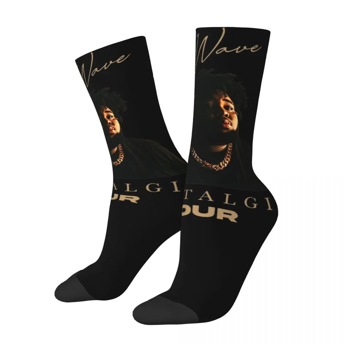 Rod Wave Nostalgia Tour-calcetines de compresión para hombre, medias estampadas, diseño 2024, todas las estaciones