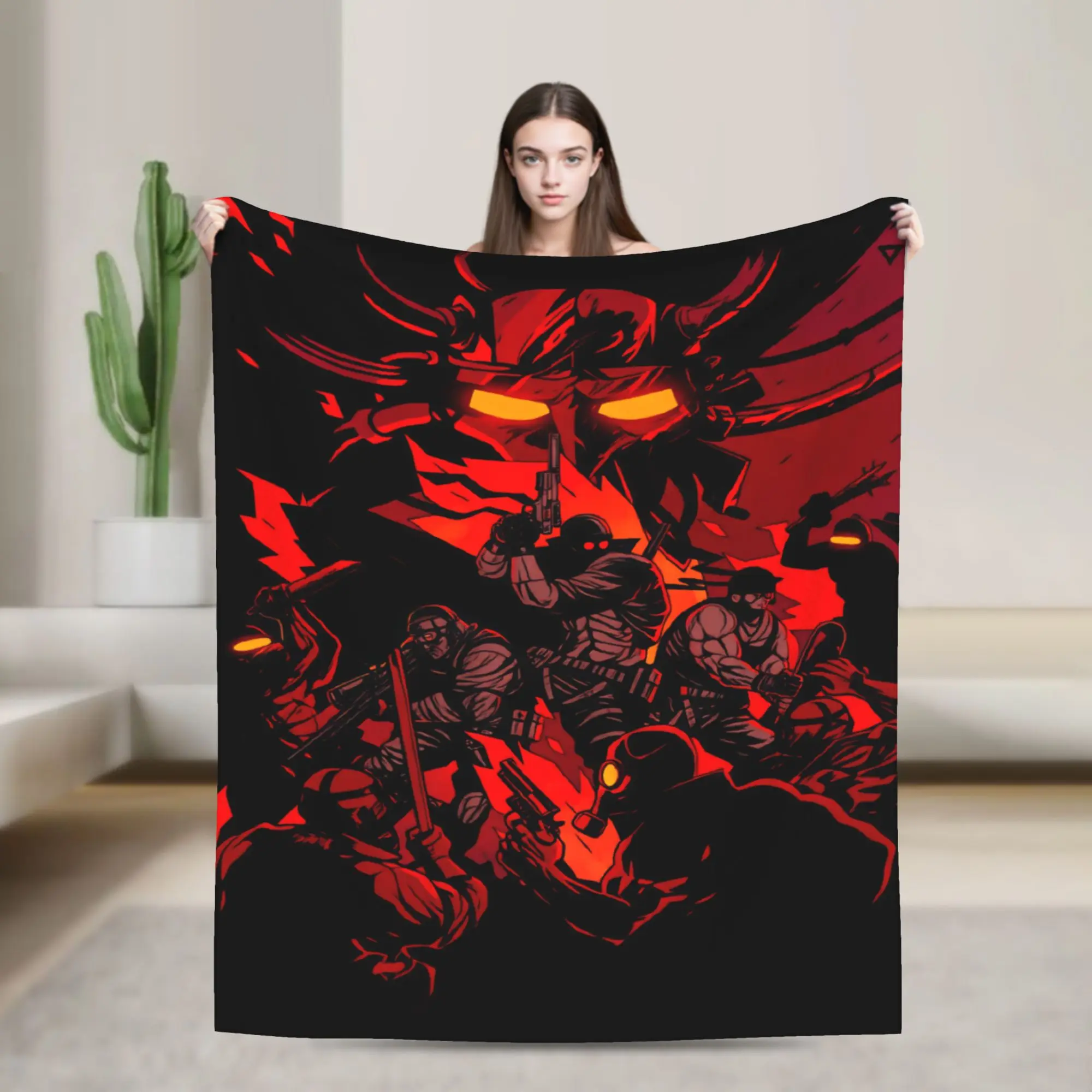Warm Soft Blanket Kids Airplane Travel MADNESS COMBAT Anime Throw Blanket  Flannel Bedspread For Living Room Sofa Bed Cover