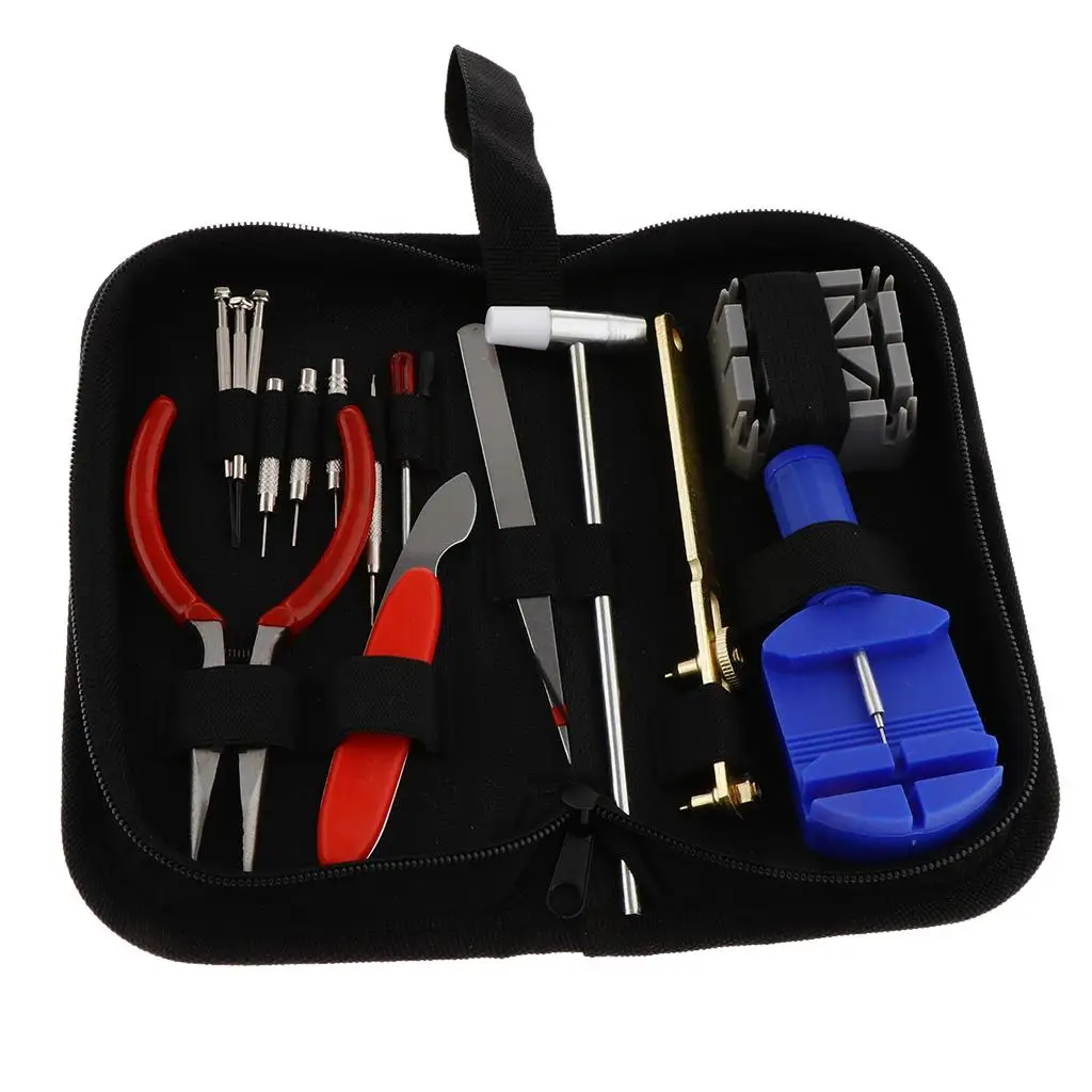 16pcs Professional Watchmaker Watch Repair Tools Kits Pin Punches Accessories Set image 4
