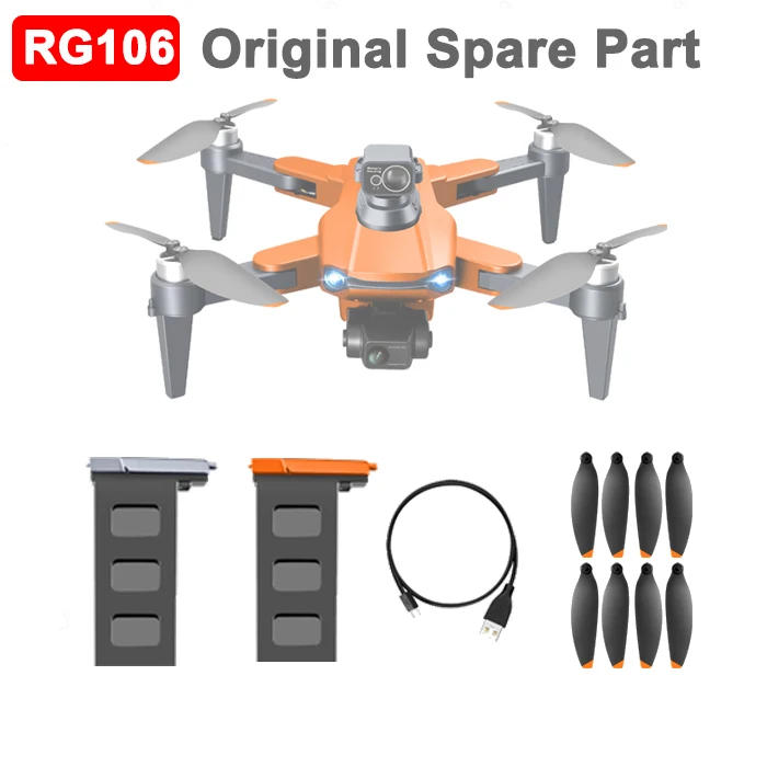 RG106 MAX RG106 PRO Drone Original Spare Part 7.4V 3800mAh Battery / USB Charger / Propeller Blades / Motor Arm DIY Accessory