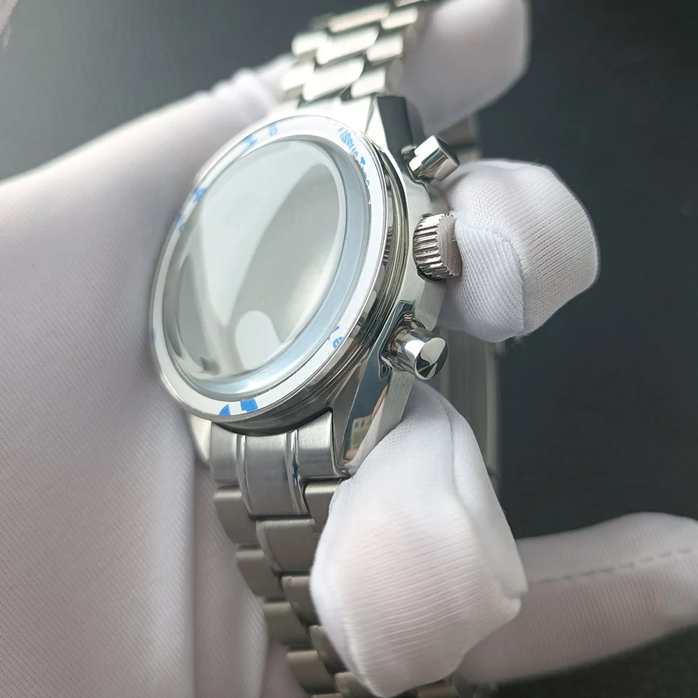 39.7mm watch metal case FIT VK63 movement case watch accessories suitable for 20mm strap vK63 dial hands