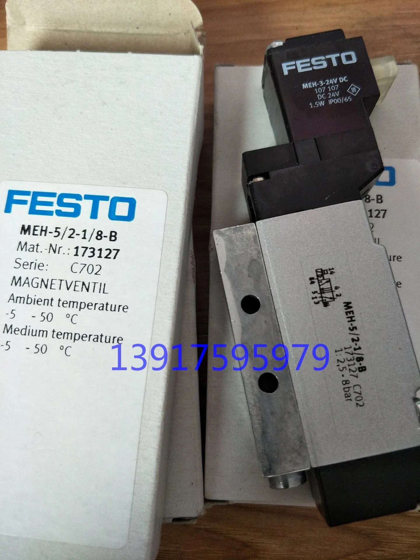 

Festo FESTO Solenoid Valve MEH-5/2-1/8-P-B 173129 Genuine Stock