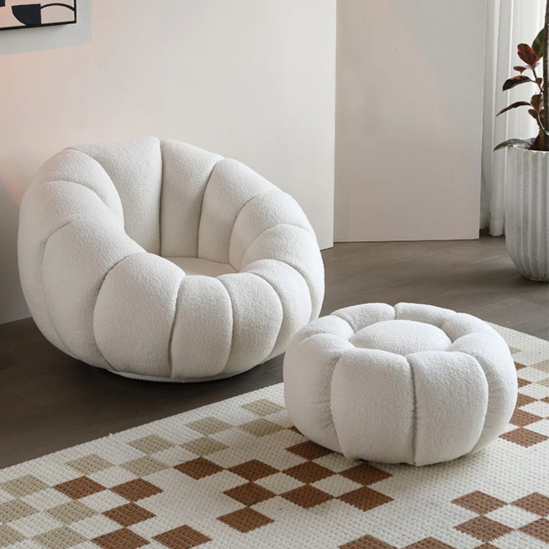 

Single Designer Sofa Ottoman Relax Comfortable Lazy Puffs Sofa Reading Individual Women Muebles Para Salas Modernos Furniture