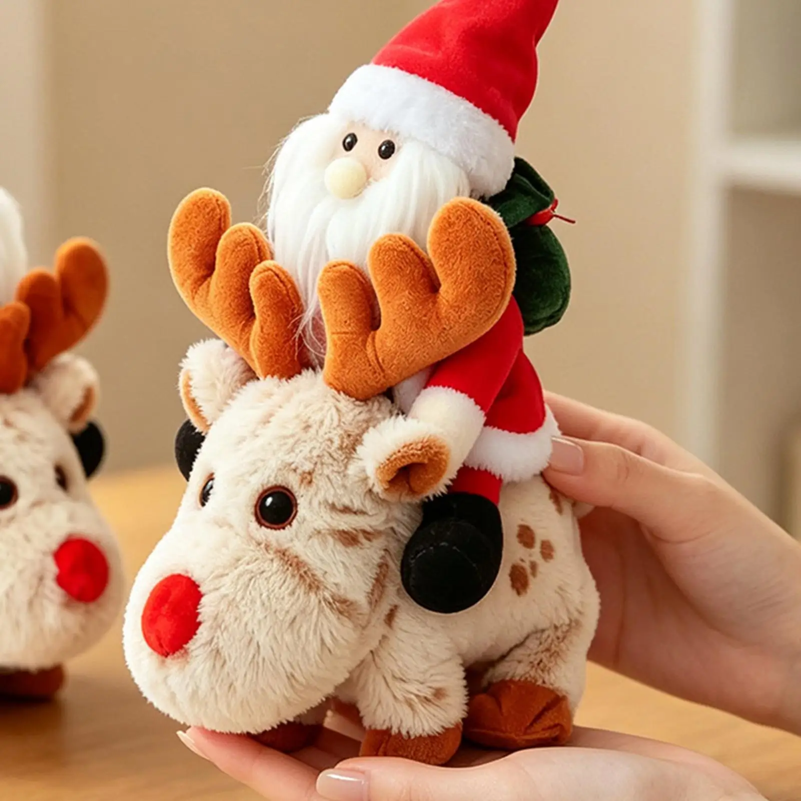 Electric Claus Toys Interactive Plush Holiday Electric Figure Santa Claus Music For Kid Boy Girls Holiday Winter Home Indoor