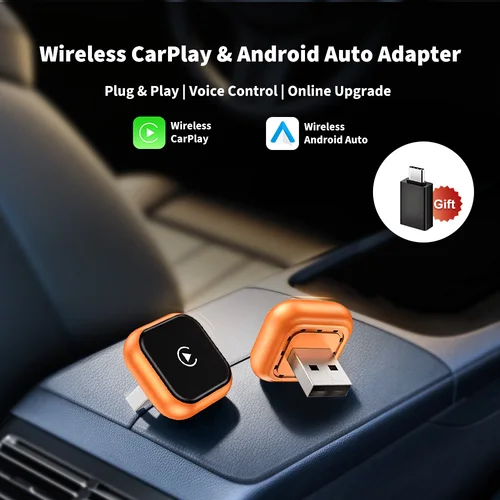 Adaptador Inalámbrico Carplay Flixivi 2026, 2 En 1, Mini