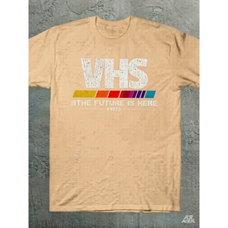 S-5XL 2026 Vintage VHS The Future Is Here Tshirt 1970s Throwback 80s 90s Movie Fan Tee