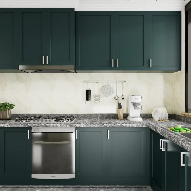 

Самоклеящаяся пленка для ванной комнаты, темно-зеленая, водонепроницаемая, съемная, для столешниц, декоративная.