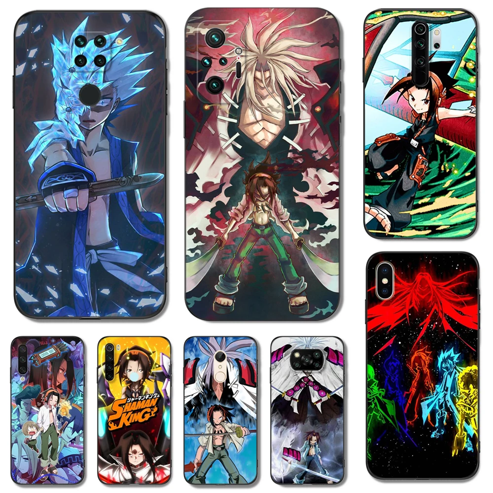 Черный чехол из ТПУ для Xiaomi Redmi 5 5plus 6 6a 7 7a 8 8a, задняя крышка Shaman King