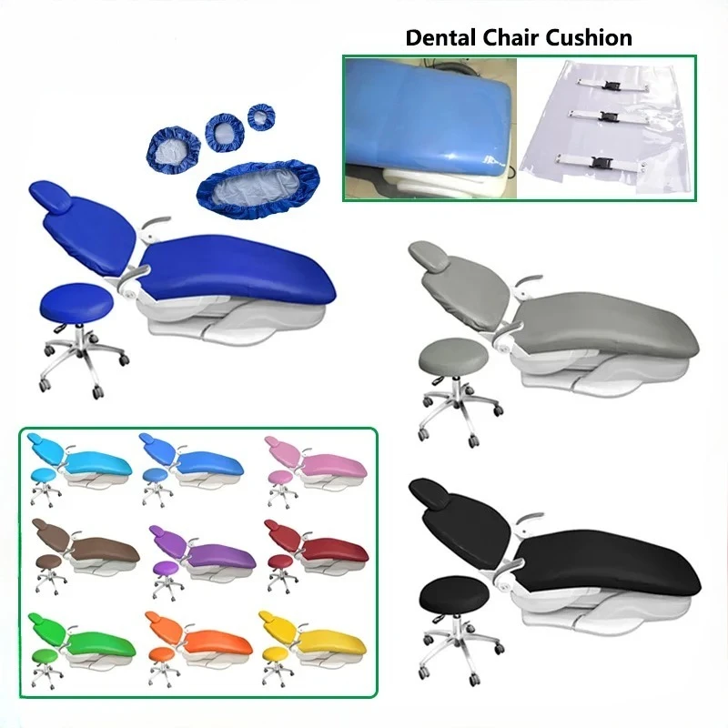 

4 шт./компл., чехол для стоматологического кресла, эластичный водонепроницаемый защитный чехол из искусственной кожи, чехол для стула, подушка для стоматологического кресла, подушка для ног, подушка для стоматолога