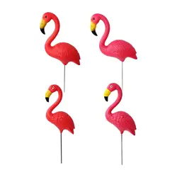 Yard Art Ornament Party Decoration Lawn Porch Bird Statue Figurine Flamingo Garden Stake for Hallway Home Spring Beach Planter