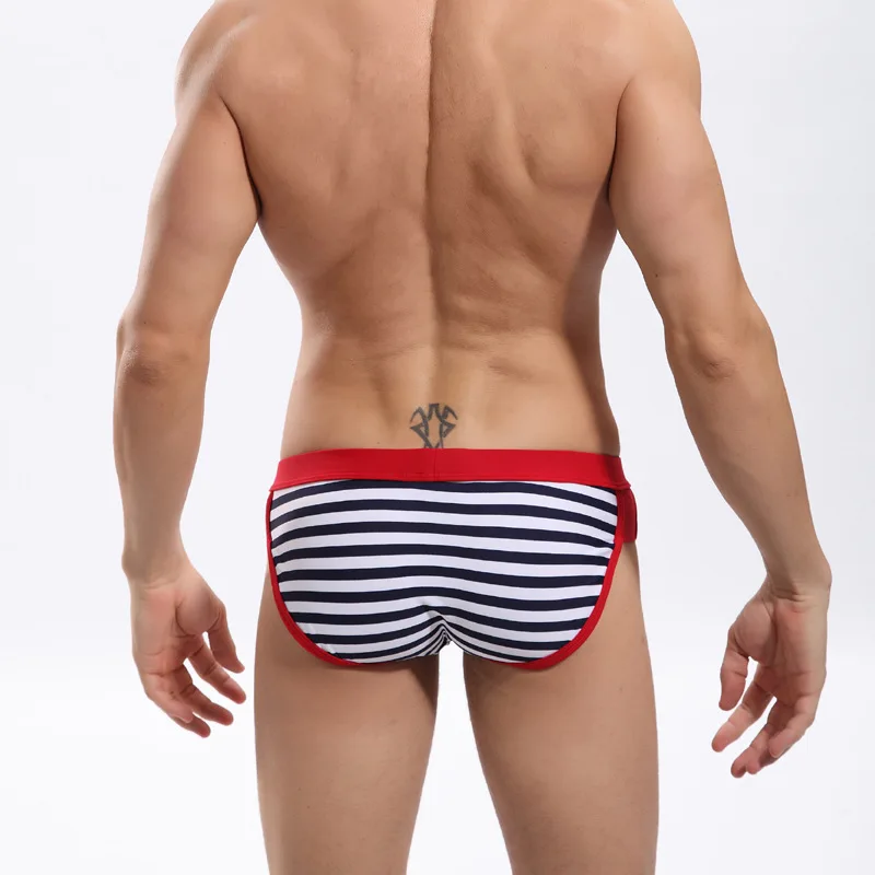 

Triangle Swim Trunks Manufacturer Fashion Brand Striped Swim Trunks Wholesale Seaside Beach Surfing