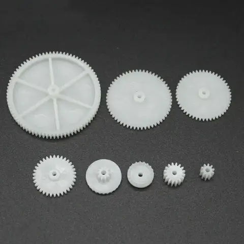 Bolsa de engranajes de plástico mezclado, engranaje de transmisión de Motor, molde 200, accesorios de juguete hechos a mano, bricolaje, 0,5 piezas