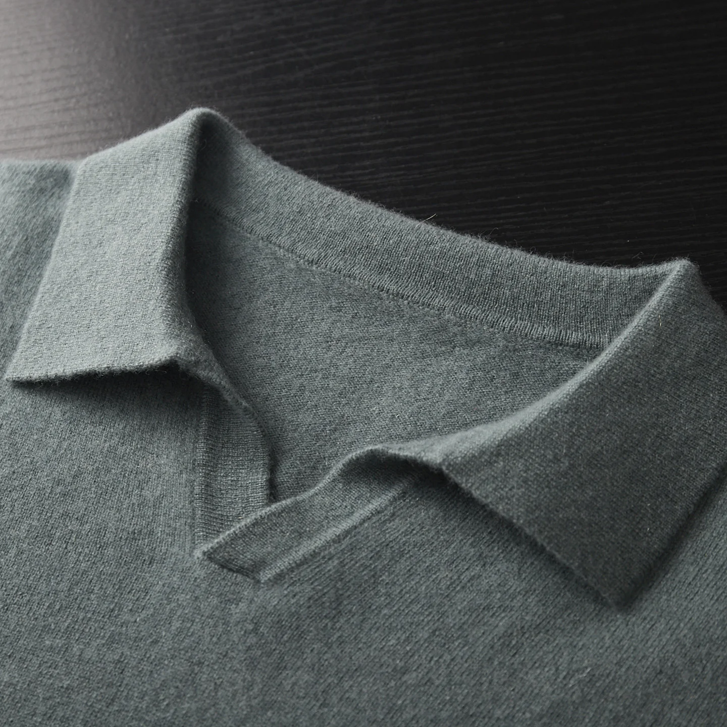 

Свитер из 100% чистого кашемира с лацканами, мужской вязаный пуловер с воротником-поло, деловая повседневная элитная базовая рубашка, весна-осень, новые свободные топы