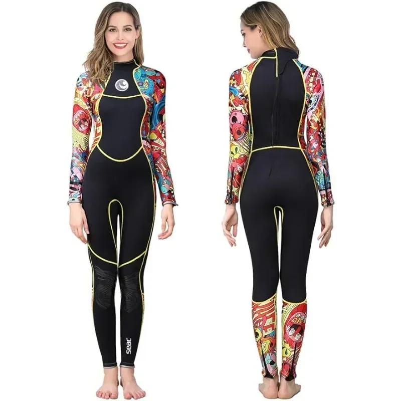 

Women Wetsuit Neoprene 3mm Full Body Swimwear Plus for Diving,Snorkeling,Winter Swimming Siot