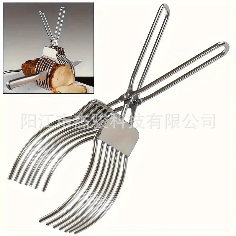 YGTITAN Stainless Steel Meat Slicing Claw, Expandable Food Tong for BBQ Brisket & Ham, Kitchen & Outdoor Tool
