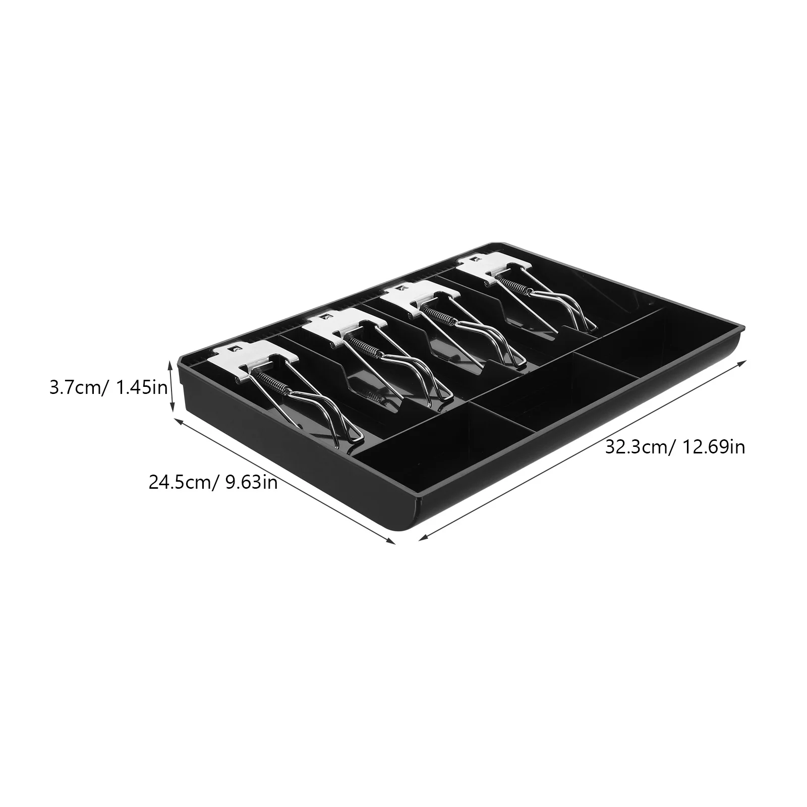 Bandeja de caixa registradora abs bandeja de inserção de aço inoxidável clipe divisor de moedas gaveta de dinheiro portátil para uso em loja gaveta de dinheiro