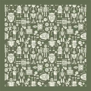 Unisex Hip Hop Square Cotton Bandana, Schädeldrucken Schimpanse, Cashewschal -Reitstirnband, Paisley -Geschenke für Männer, hohe Qualität 7 Hauptverkaufsstempel Paisley - №8