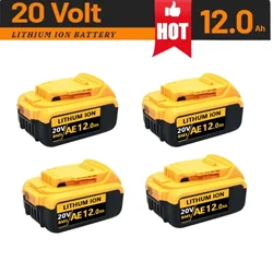 New 100% Original 12000mAh 20V for Dewalt Power Tool Battery DCB206 20V 18.0Ah Battery DCB206 20V Battery DCB205 DCB204-2