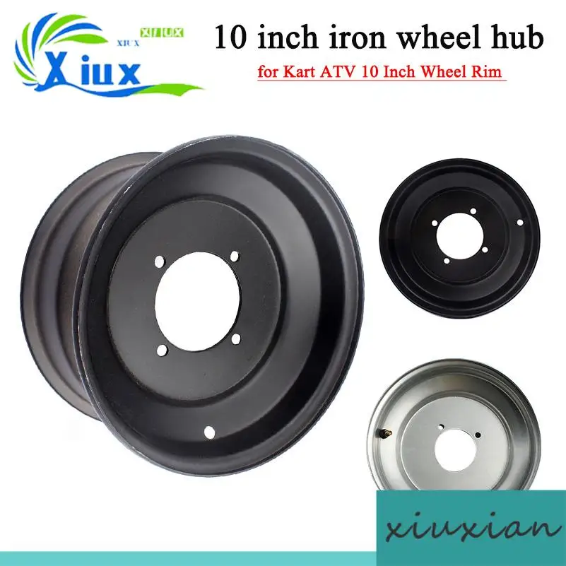 

wheel hub 10 inch ATV wheel Front and Rear Rims four hole hubs Black for bull ATV accessories Motorcycle custom rims