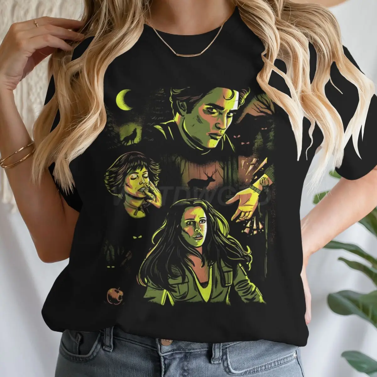 

Happy Halloween T-shirts For Women Horror Movie T Shirt Women's Short Sleeve Round Neck Graphic Tees Tops Halloween Shirt Gifts