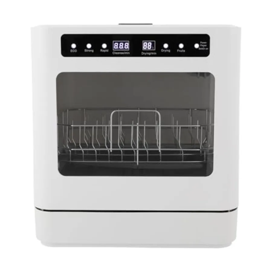 Portable Countertop Dishwasher 4 Modes with Hot Air Drying LED Display 360-Degree Spraying for Small Houses rtments Dormitories