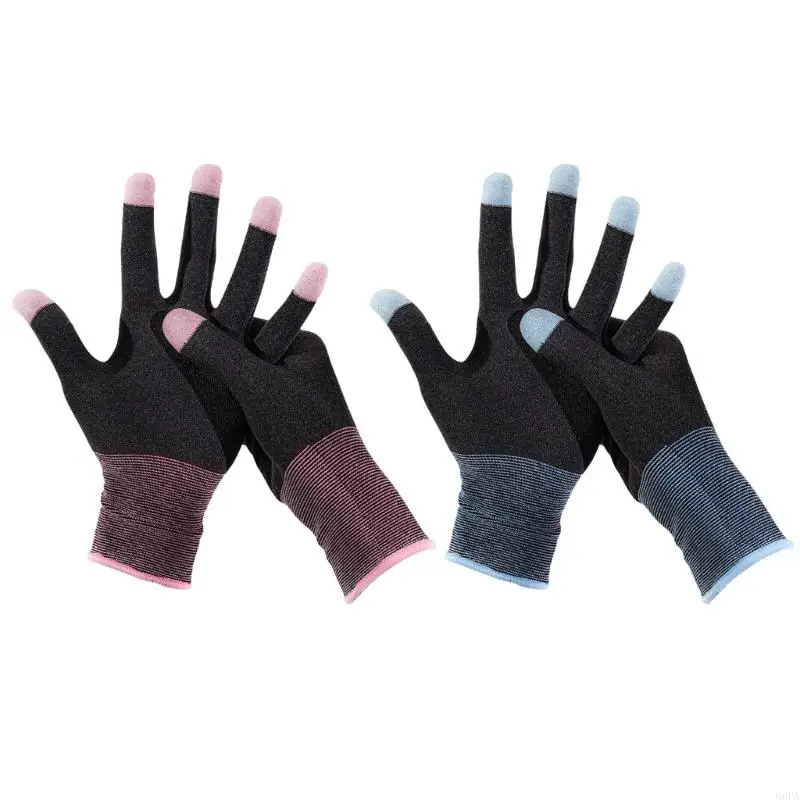 Game Playing Glove Highly Sensitive Gaming Finger Sleeves Anti-Sweat Breathable Keep Warm Compatible for E-Sports 1 Pair