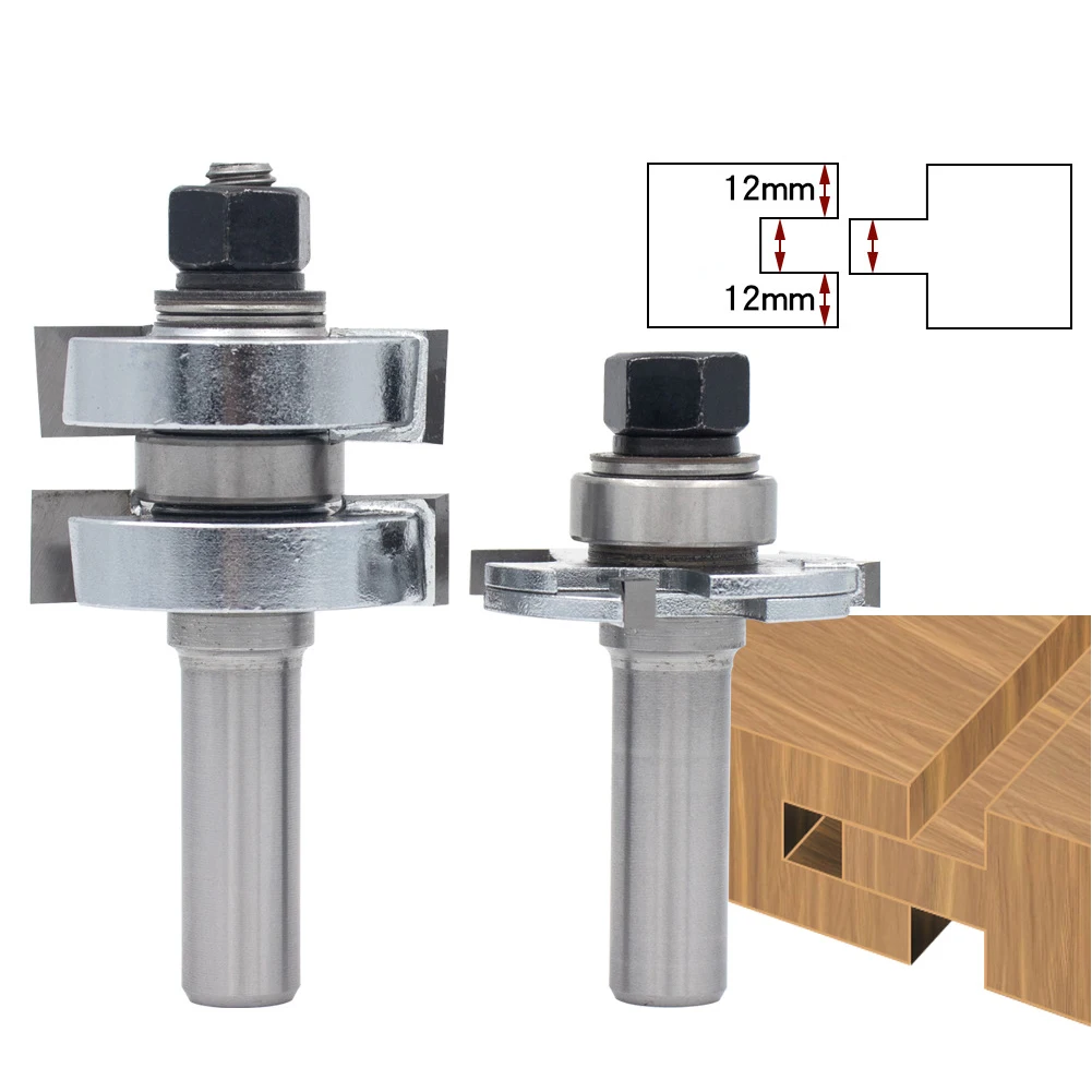 For Woodworking Mortise Cutter Set Adjustable TShaped Router Bit for Precise Slotting in Furniture and Flooring