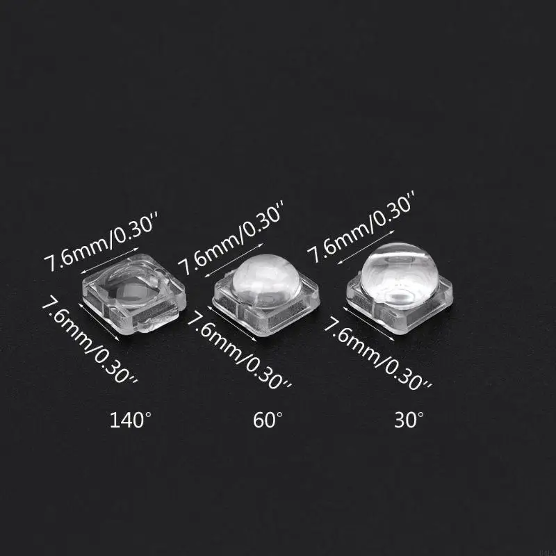 U4LA 100PCS Lens for 5050 LED WS2812 APA102 WS2811 SK6812 30 60 140 Degree Lens