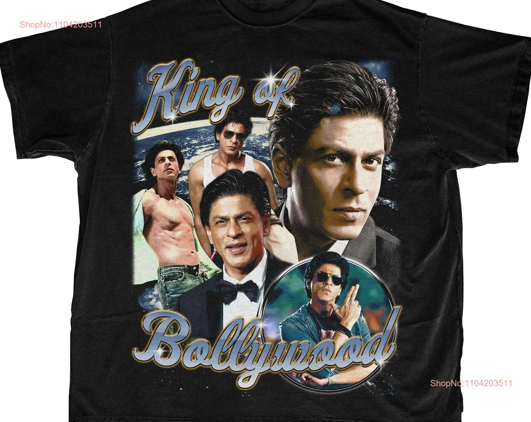 Shahrukh khan shirt vintage t bollywood desi clothing indian King of long or short sleeves