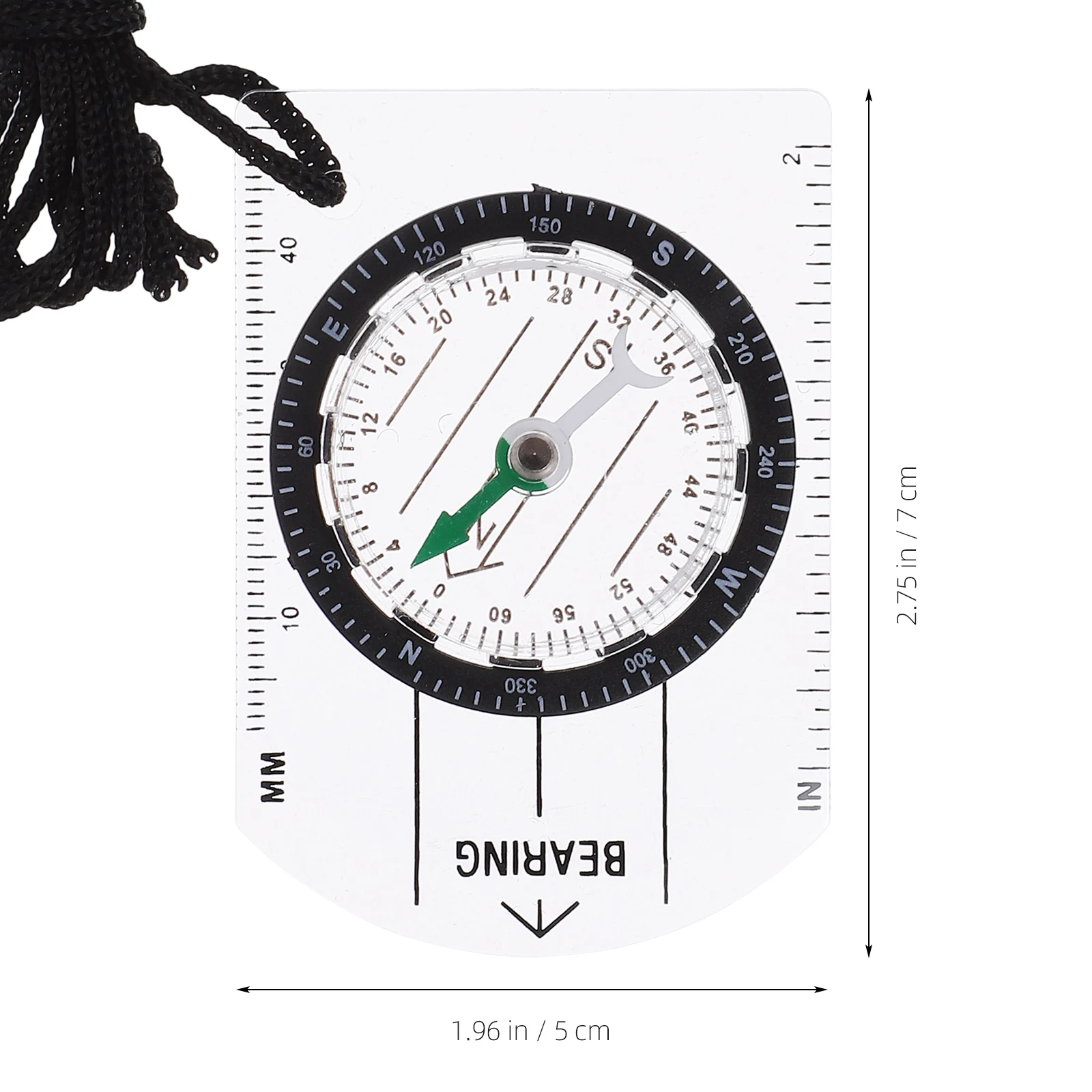 

4 Pcs Portable Compass Camping Navigation Foot Keychain Acrylic Survival Hand Held Travel