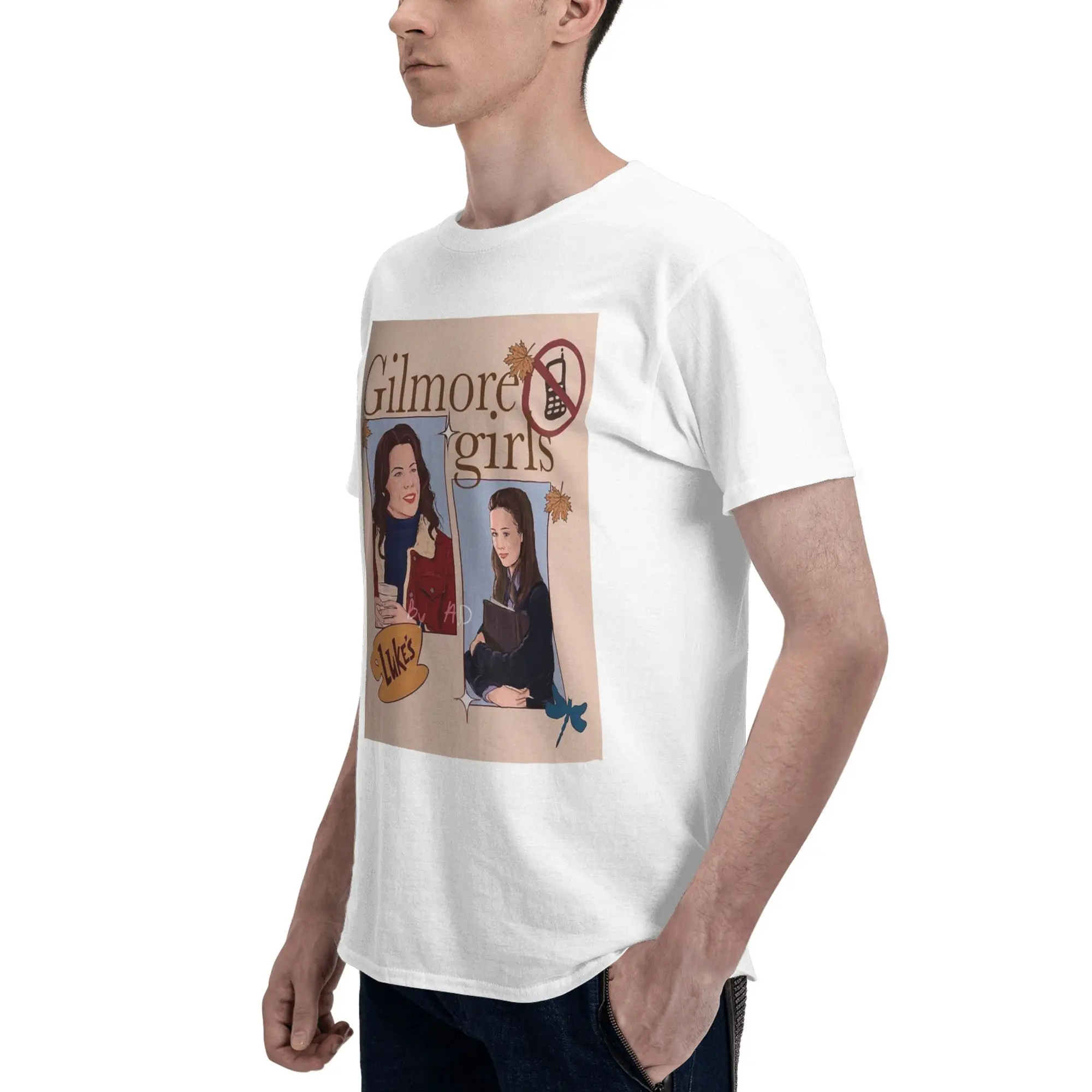 Gilmore Girls Graffiti 100% Cotton T-Shirt Men'sFashion T Shirts Men O-Neck Short Sleeve S-6XL #6